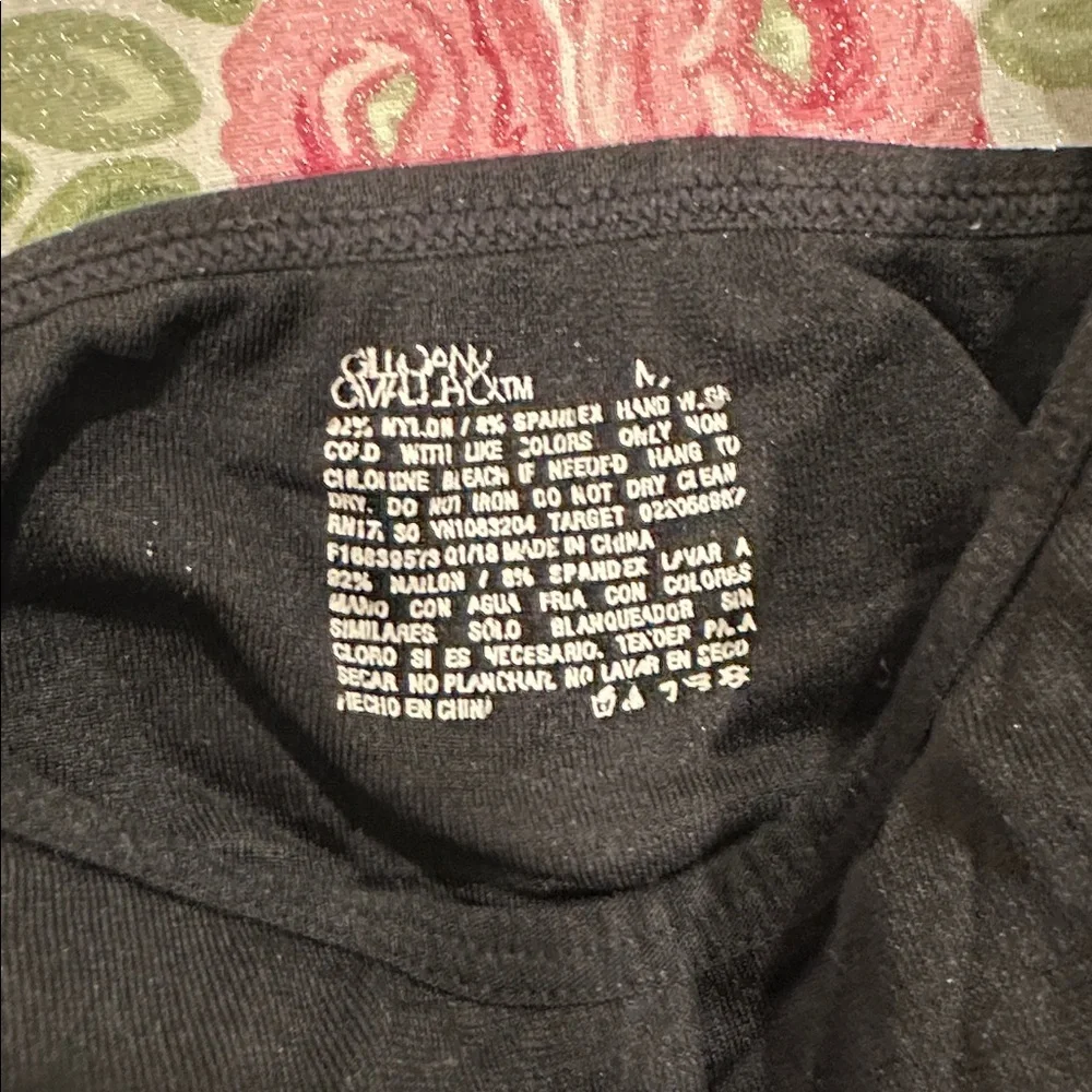 Gilligan OMalley Bralette‎ Bra Sz Medium Black Wireless Lined  Pullover Seamless